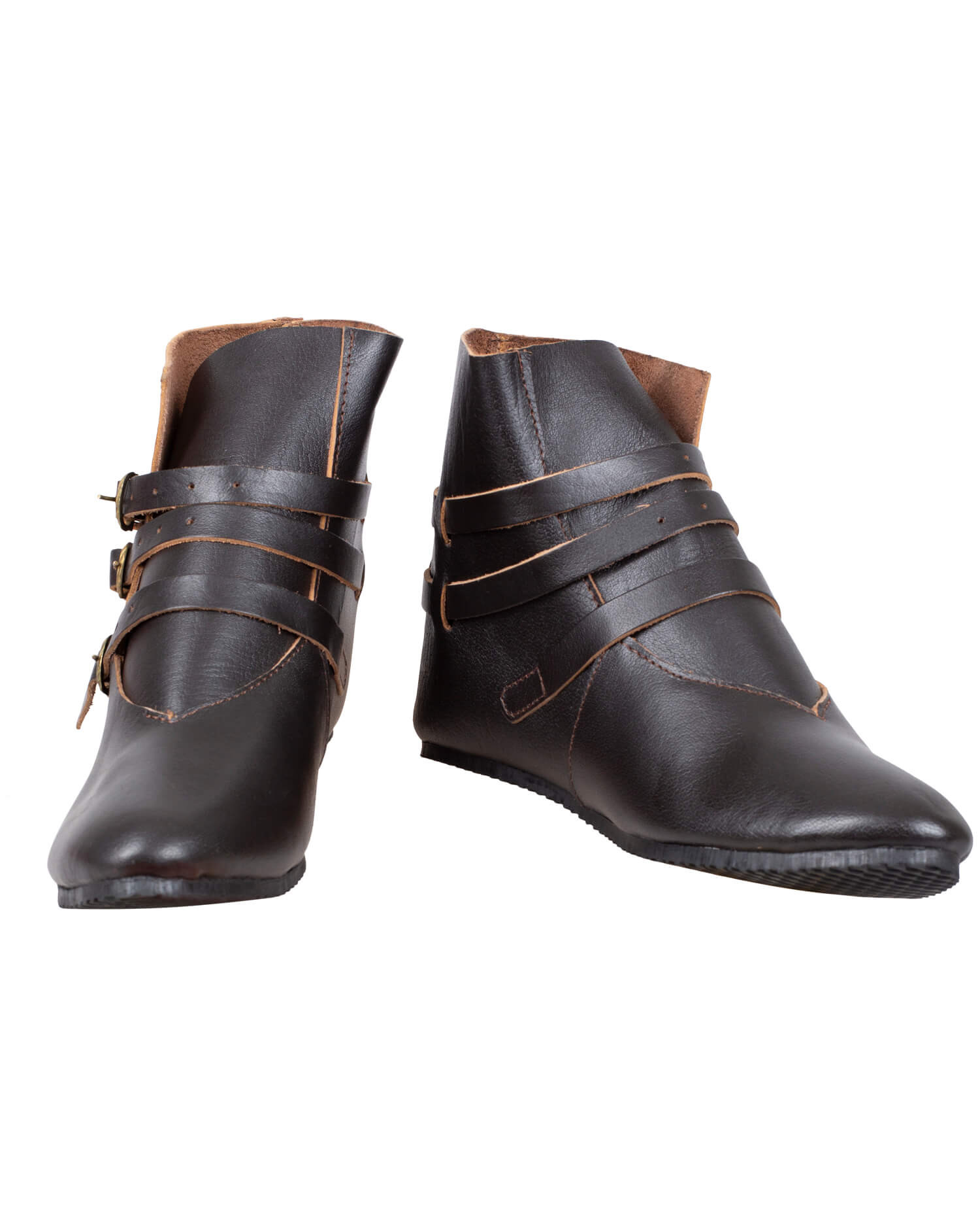 Botinas medievais de couro modelo Raimund, cor marrom