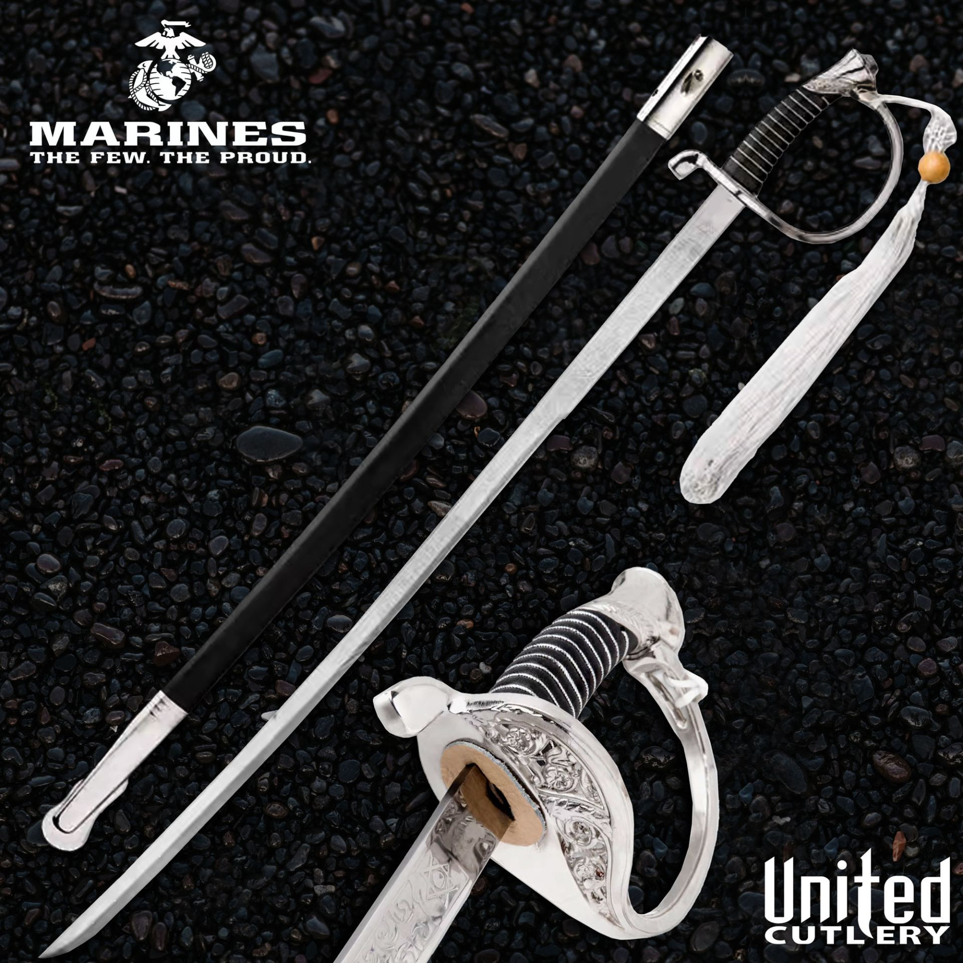 Sabre Corpo dos Fuzileiros Navais Americanos USMC Cabo prateado