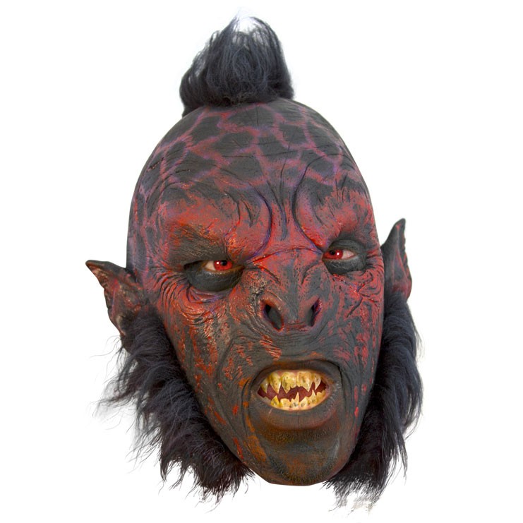 Máscara carnal de Orc com cabelo