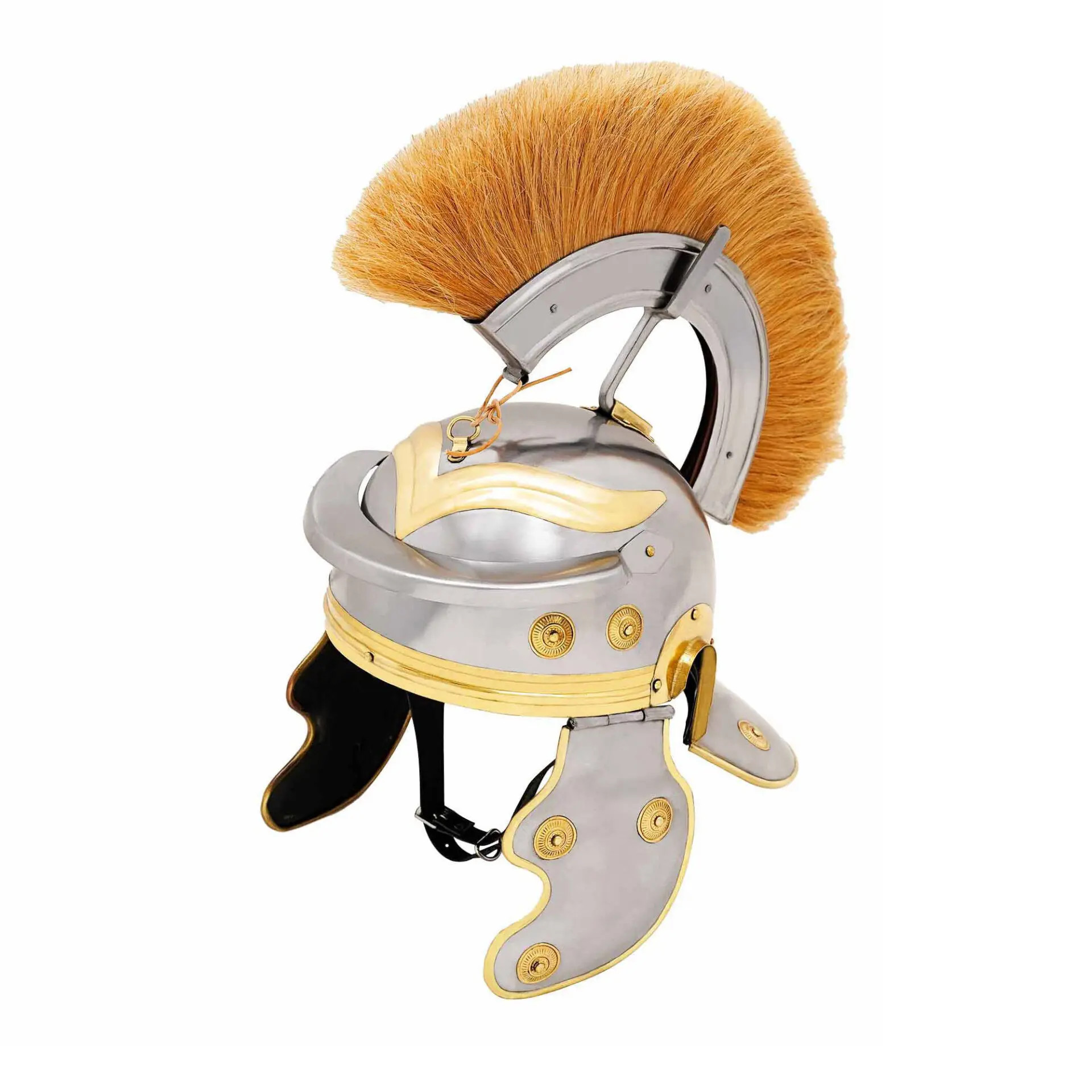 Capacete de Centurião Romano com crista amarela