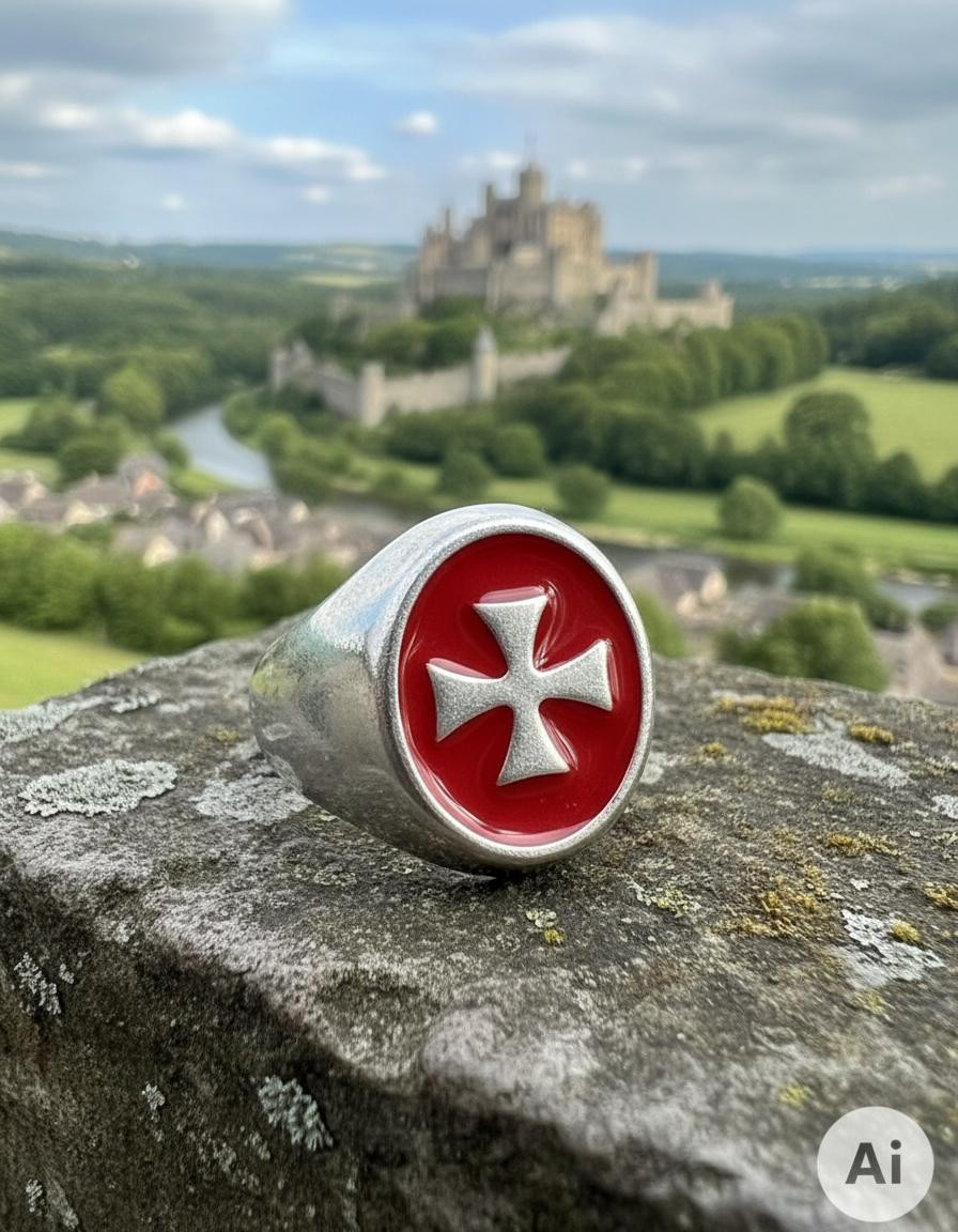 Anel de mulher Cruz Templária