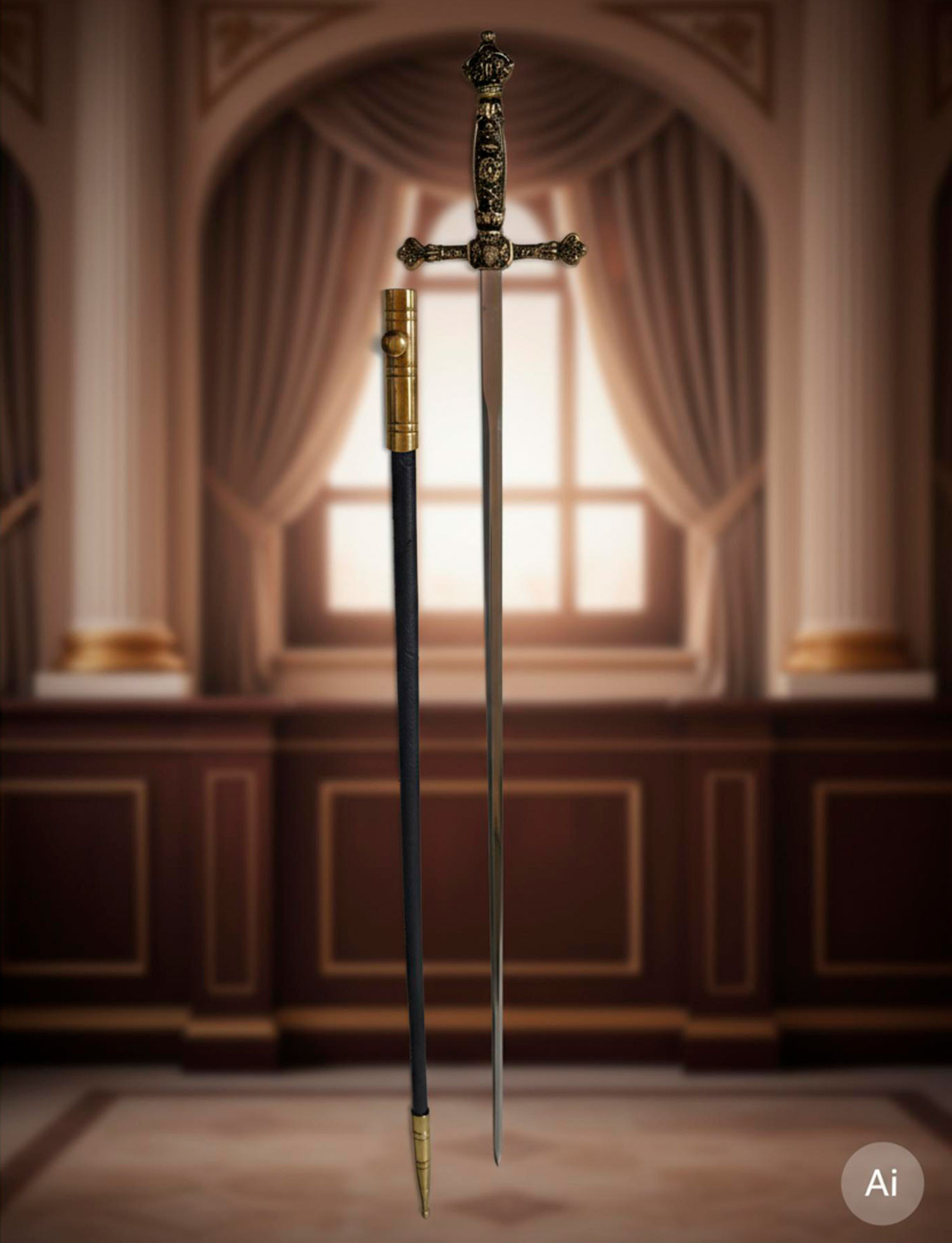 Espada cerimonial com bainha