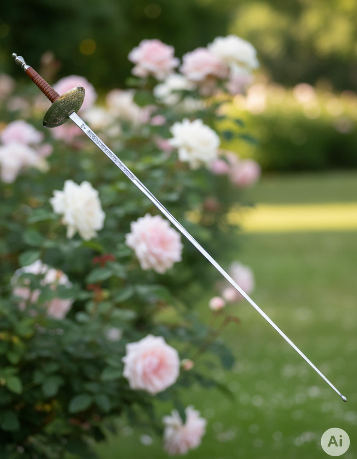 Florete Francês decorativo, niquelado