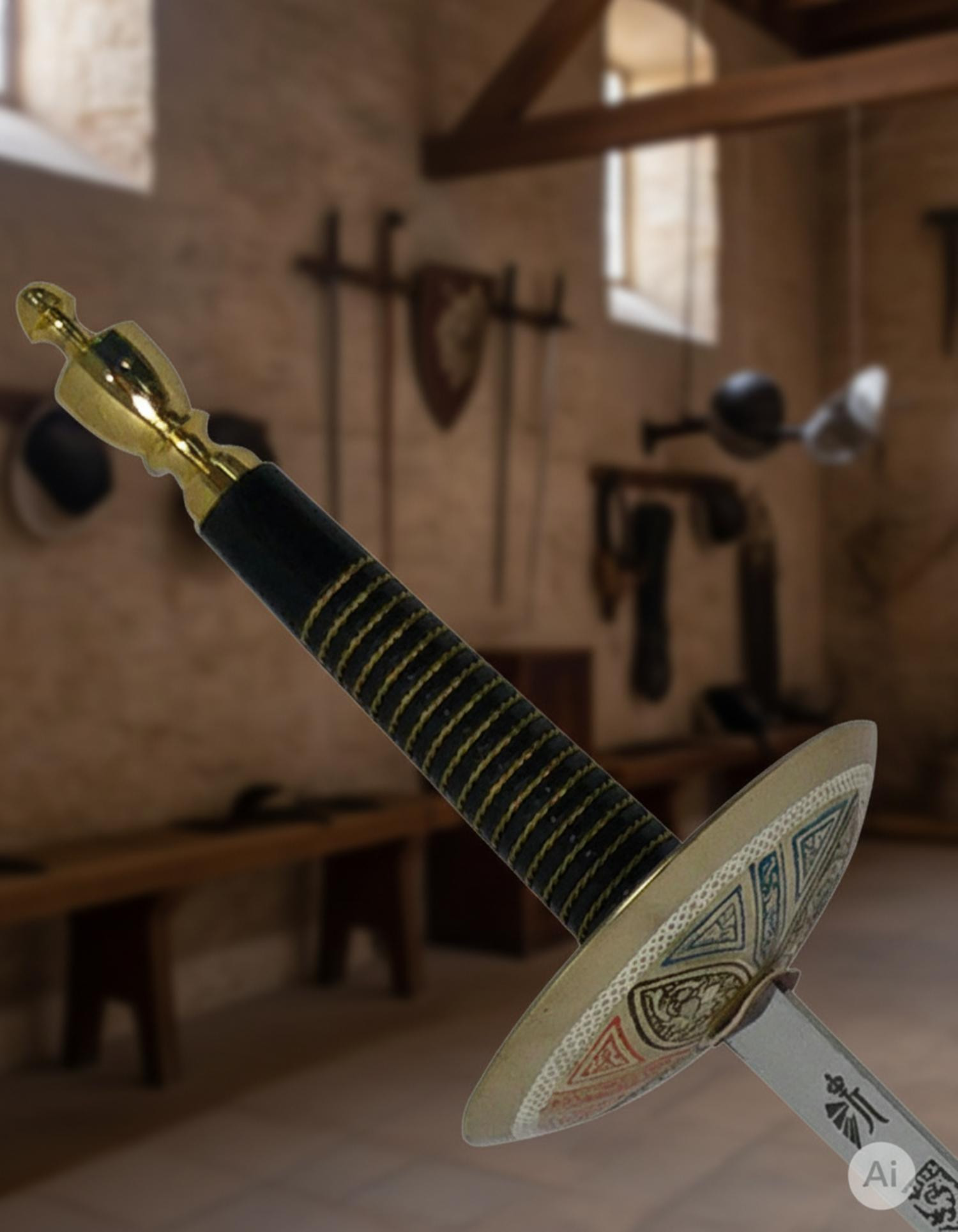 folha francesa dourada