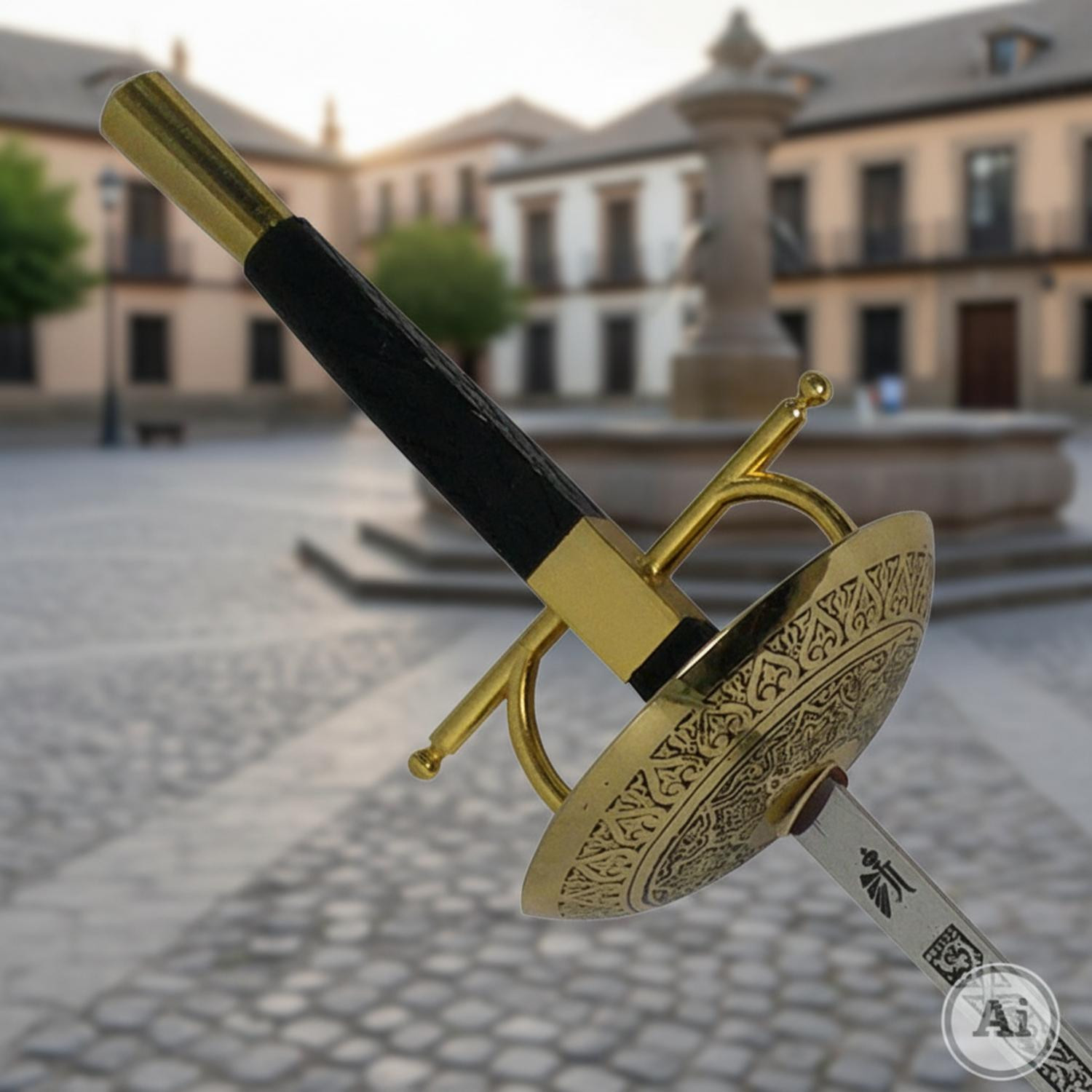 Florete espanhol decorativo, dourado