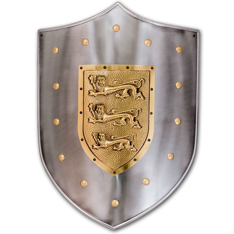 escudo de metal leões