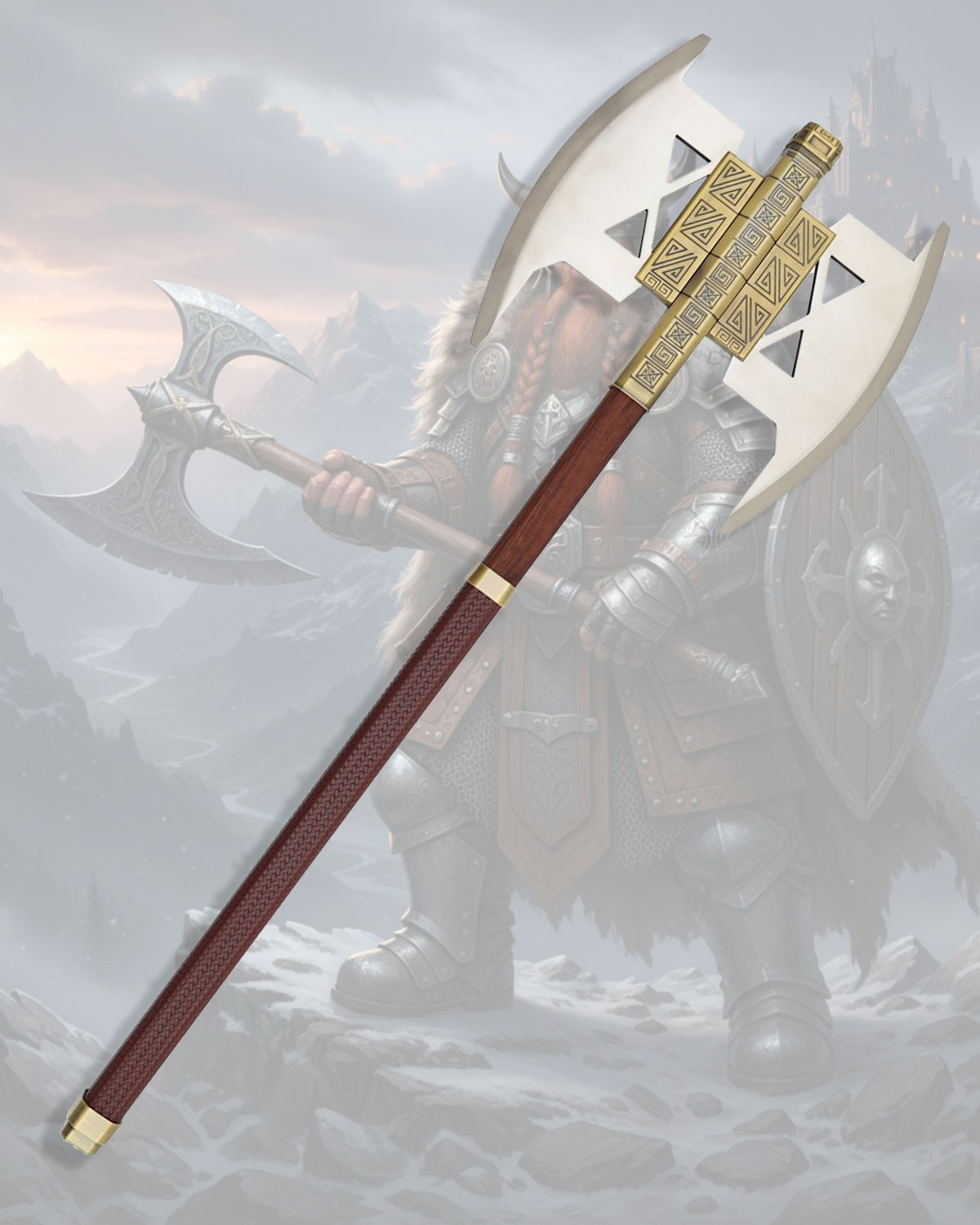 Machado decorativo de Batalha de Gimli, O Senhor dos Anéis