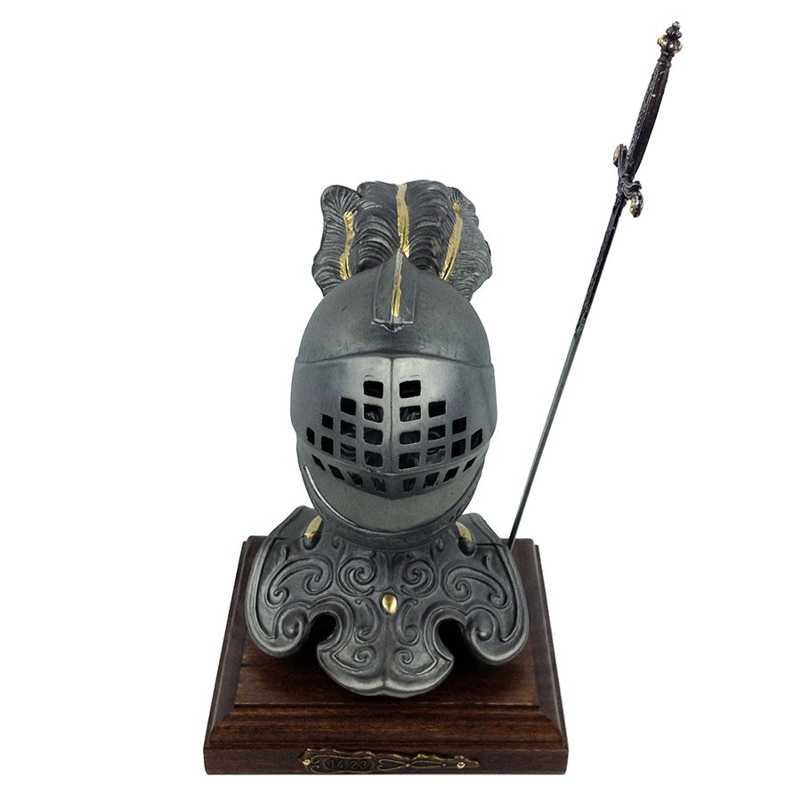 Porta-lápis de cabeça medieval