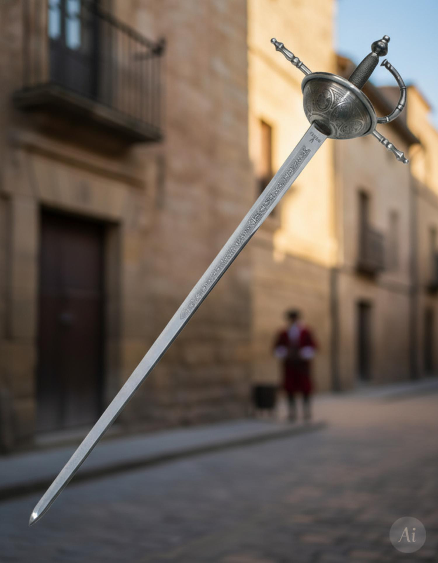 Espada espanhola Tizona, acabamento rústico, s. décimo sétimo