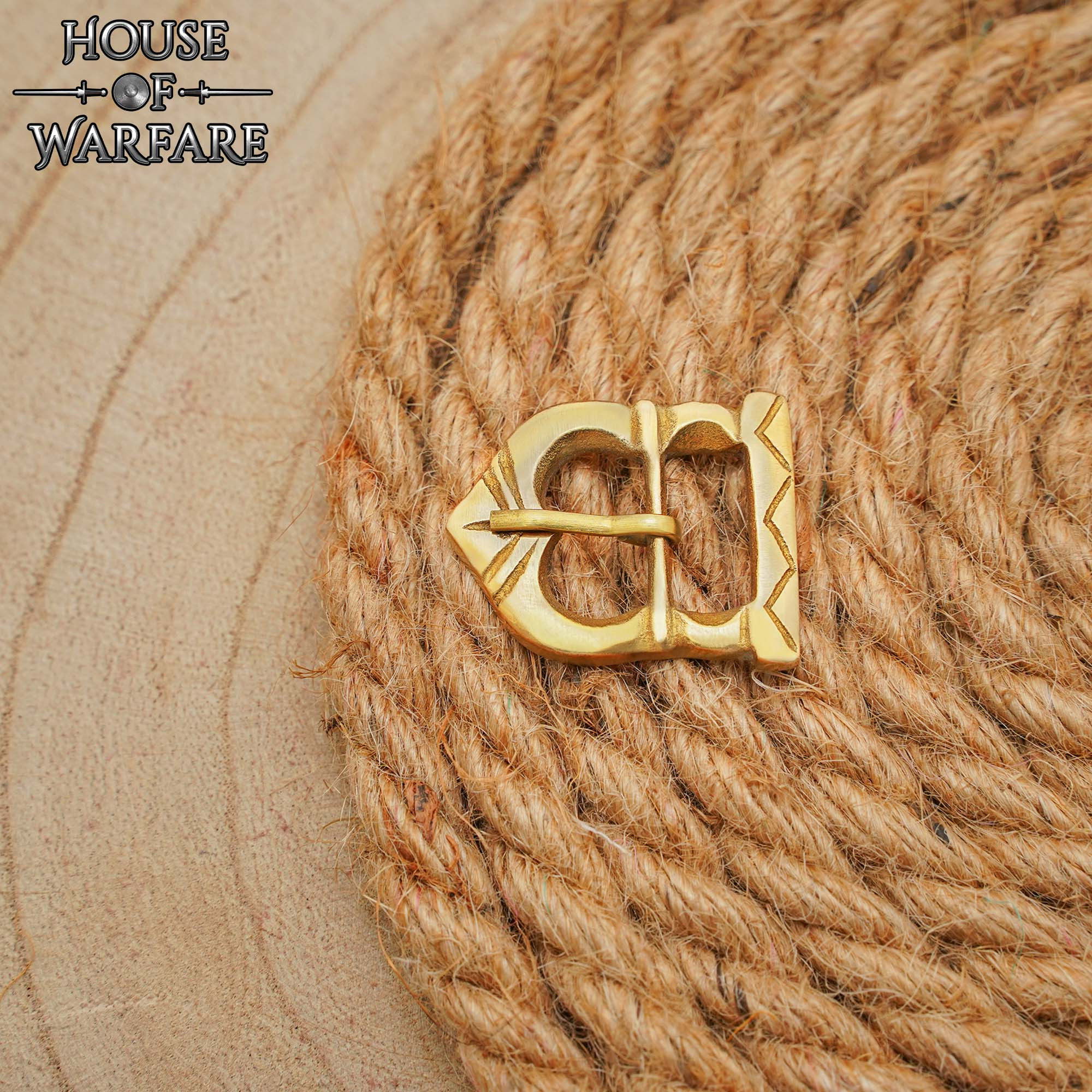 Fivela de latão estilo viking normando autêntica