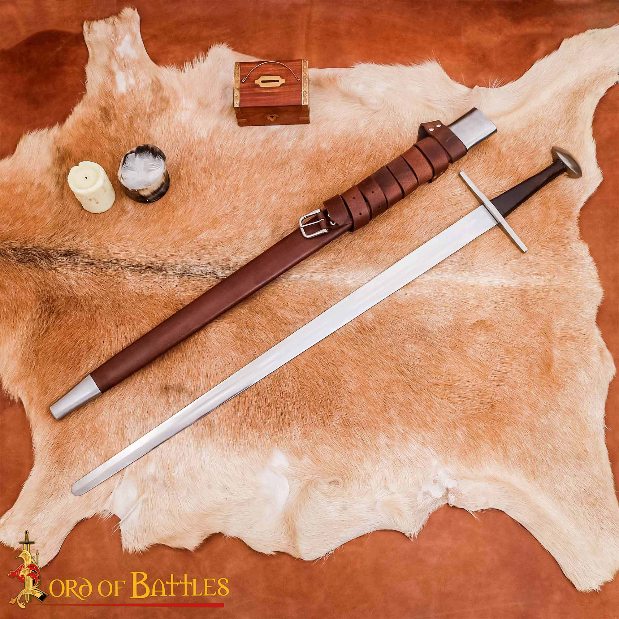 Espada Normanda Tipo XI Aço Tratado com Capa