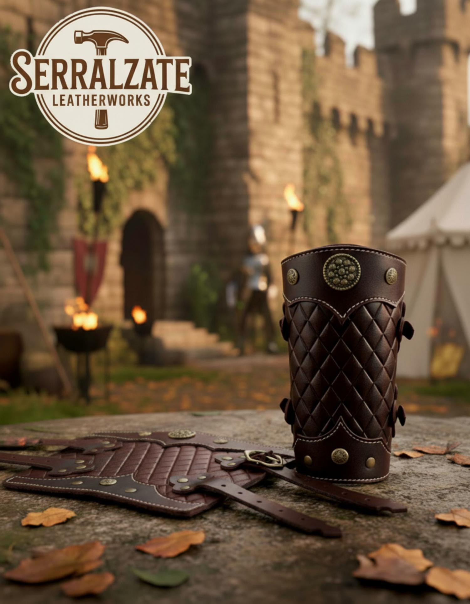 Braceletes de couro Bertrand marrons para recreação