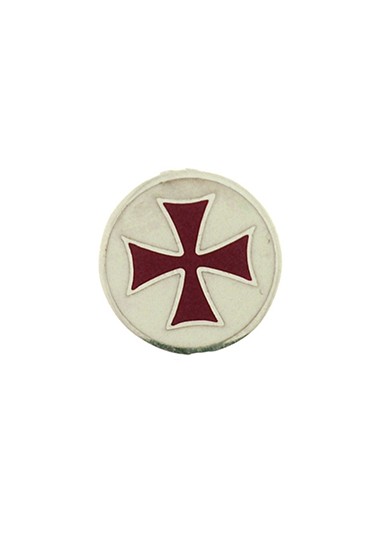 Broche de Cruz Templária de Prata