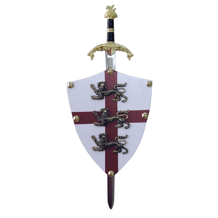 Mini-escudo Ricardo Corazón com mini-espada