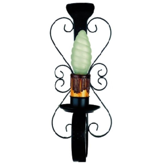 Aplique vela de ferro forjado, acenda