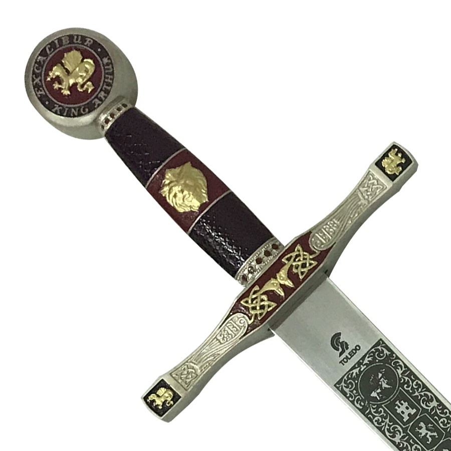 Espada Excalibur de latão, Cadete (75 cms.)