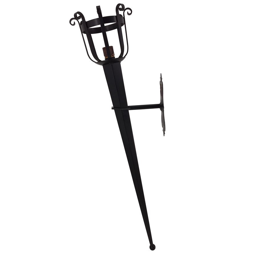 Tocha de forja aplique 1 luz (114x26 cms.)