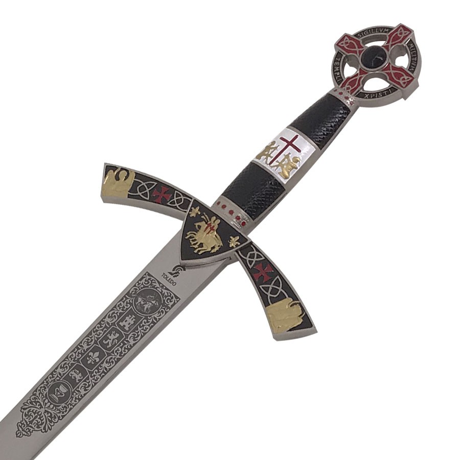 Espada templária de cadete condecorada. 76 cm.