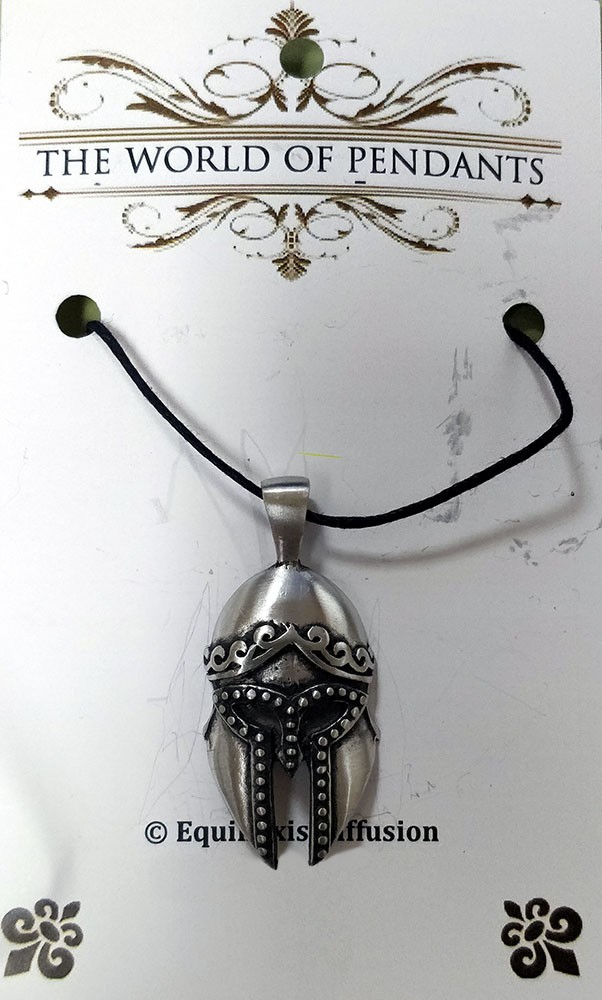 pingente de capacete grego