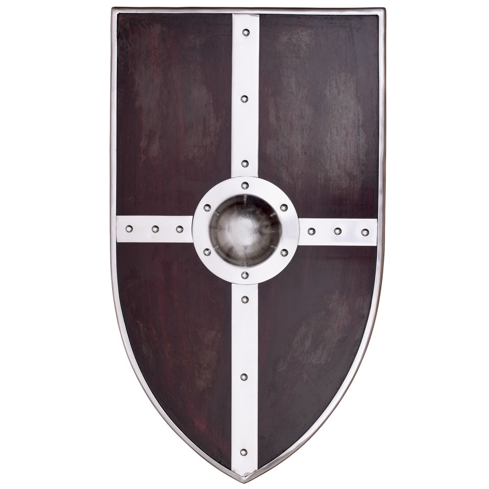 escudo medieval de madeira