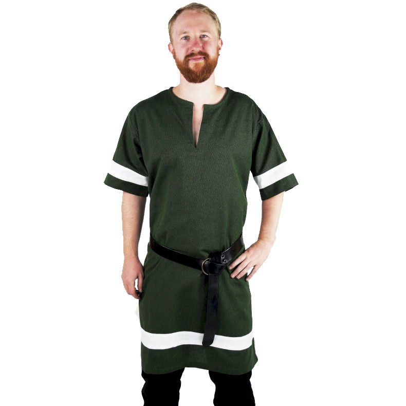 Túnica Romana Verde-Branca