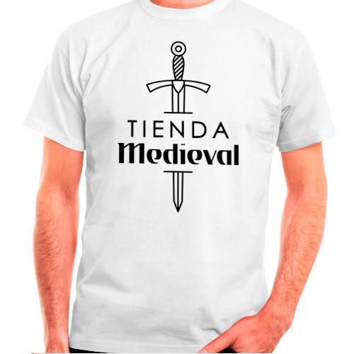 T-shirt branca da Medieval-Shop