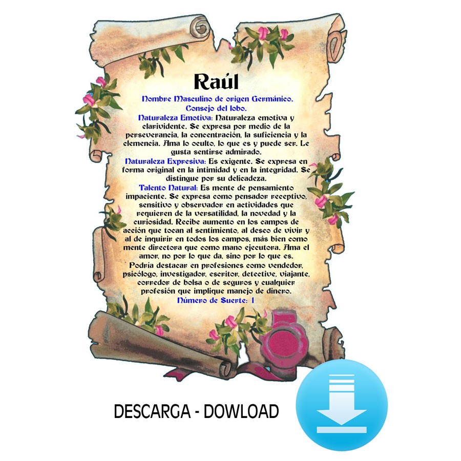 Pergaminho virtual com 1 nome