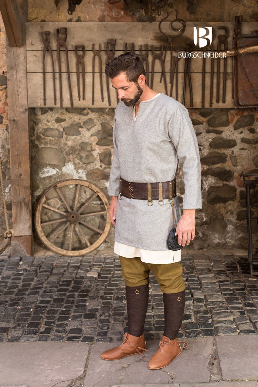 Túnica medieval Lodin, cinza
