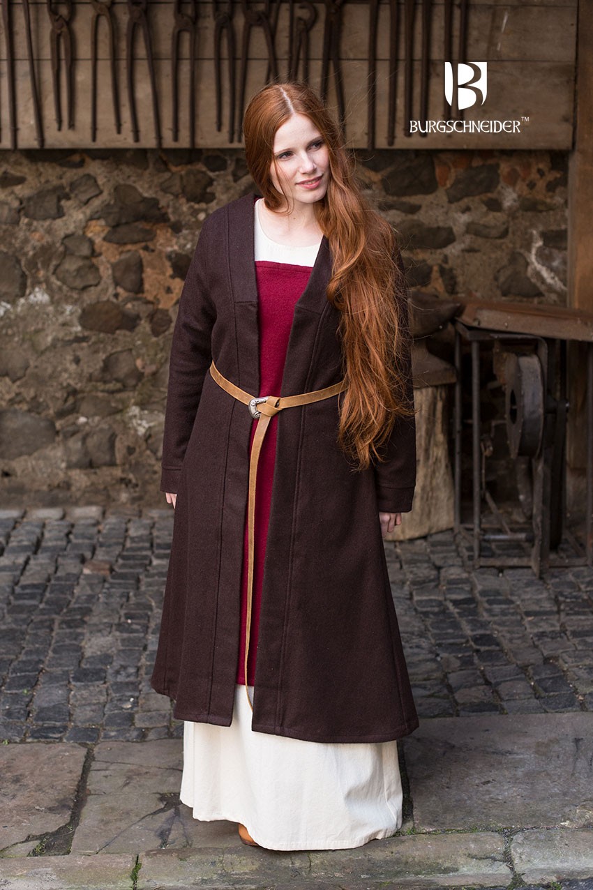 Brial Medieval Aslaug Brown em Lã