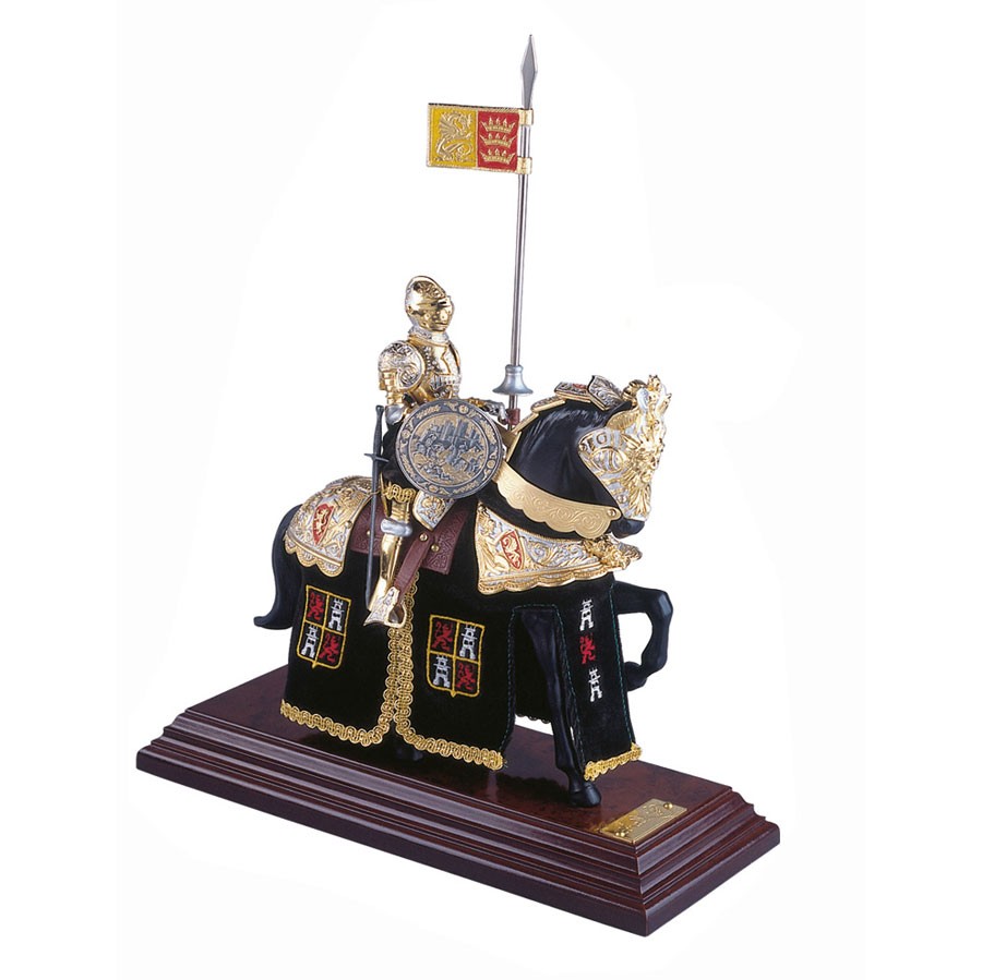 Capacete espanhol preto armadura de cavalo