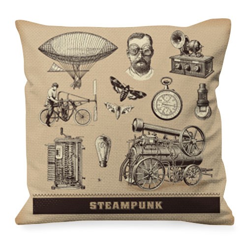 Almofada com designs Steam Punk