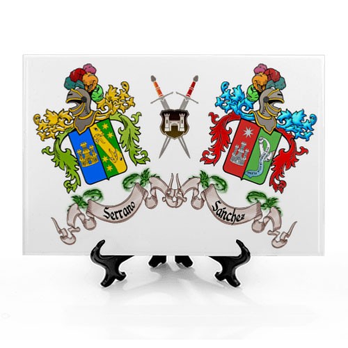 Escudos Heráldicos Azulejos com 2 Apelidos (30x20 cms.)