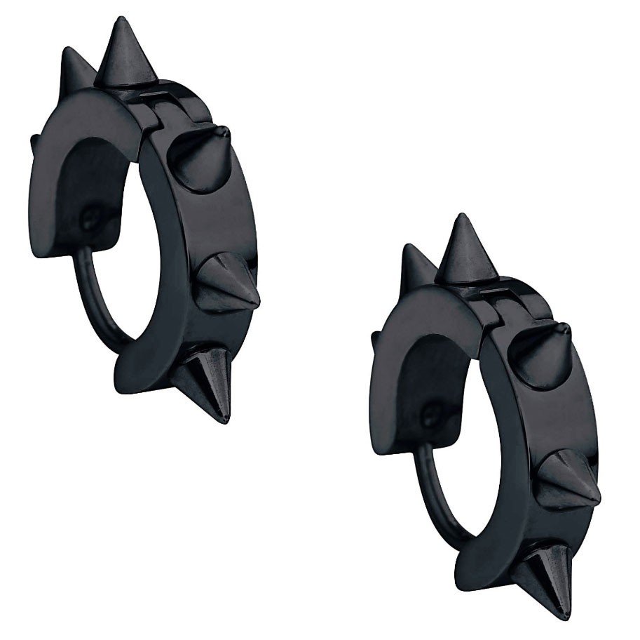 Brincos góticos com pontas pretas