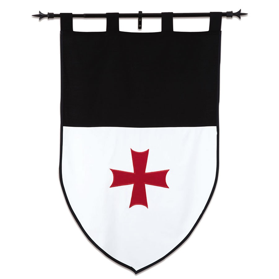 Estandarte Templário, preto e branco