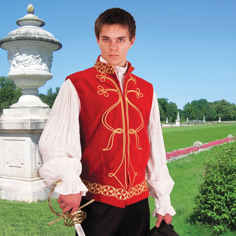 Colete cortesão lendário de veludo