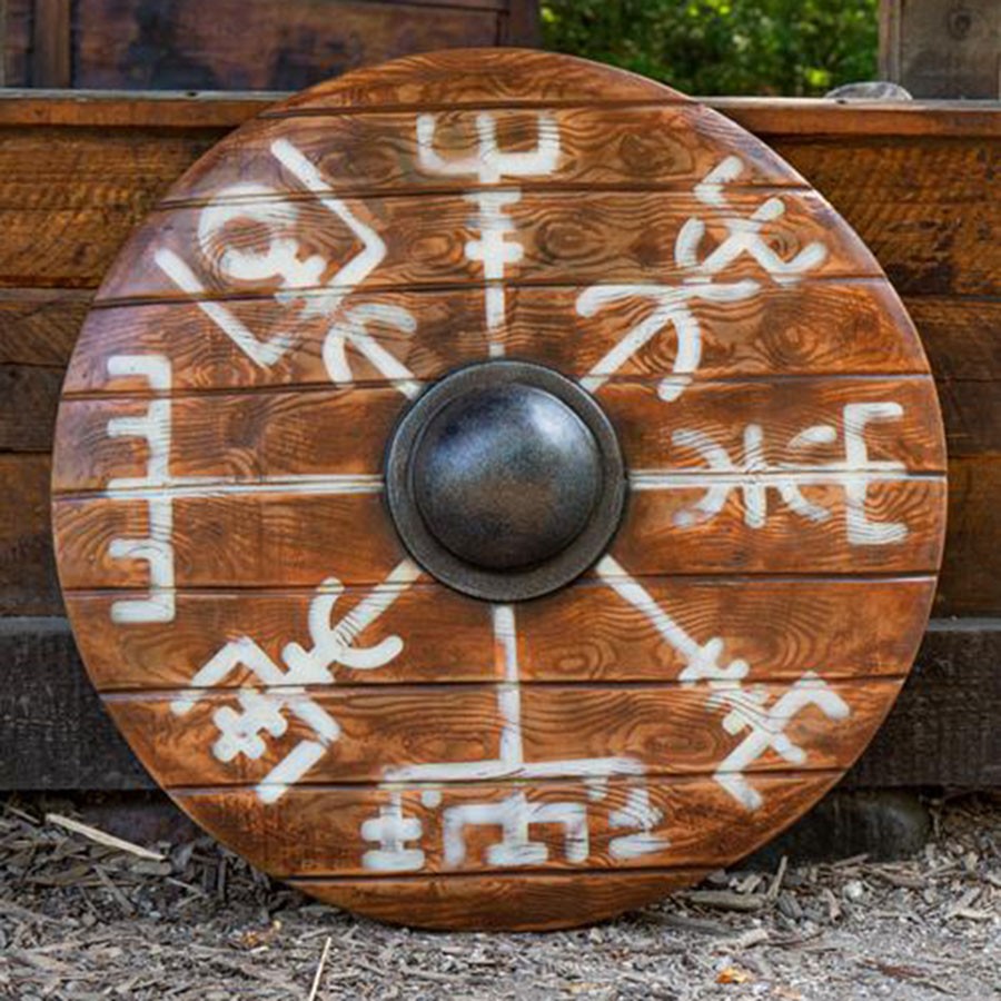 Escudo Viking Vegvisir Iarla em látex, 80 cms.