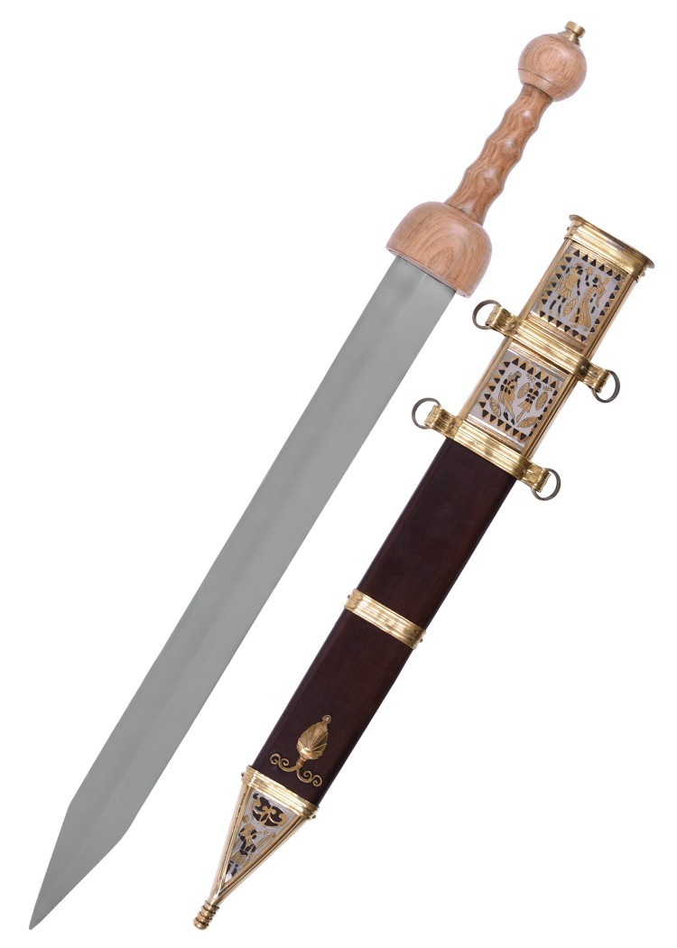 Espada romana Gladius Pompeii com bainha, século III aC
