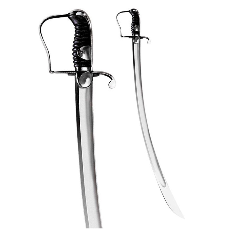 Sabre de luz funcional de cavalaria, ano 1796. Com bainha de couro.