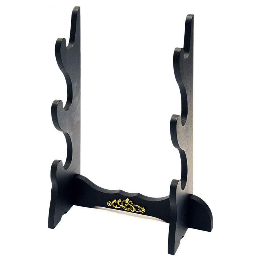 Suporte de armas de mesa com 3 katanas
