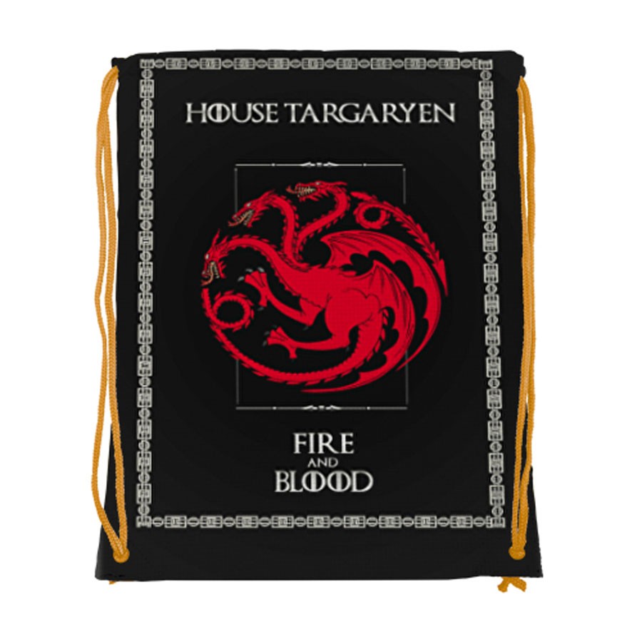 Mochila com cordão Game of Thrones Targaryen (34x42 cms.)