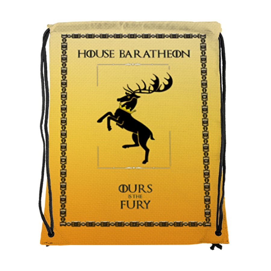Mochila de cordão House Baratheon de Game of Thrones (34x42 cms.)