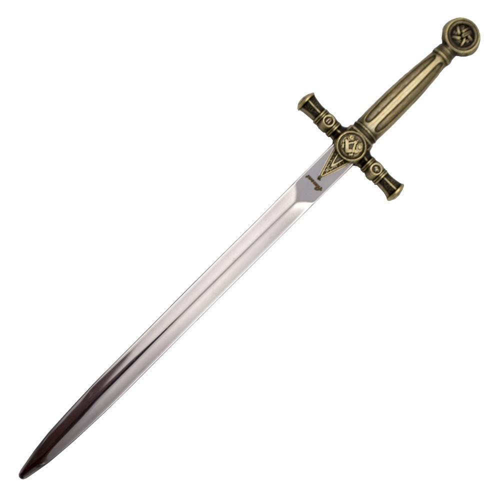 Abre-cartas-Maçônico, acabamento bronze