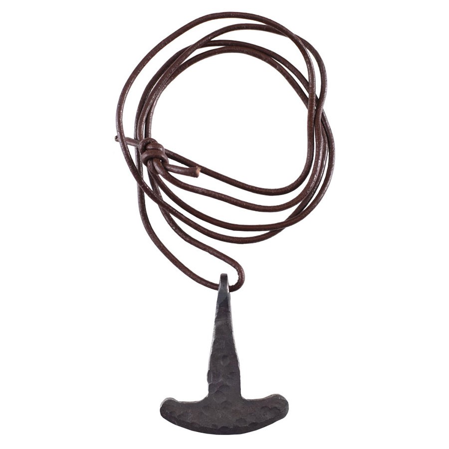 Pingente de martelo de Thor, forjado à mão