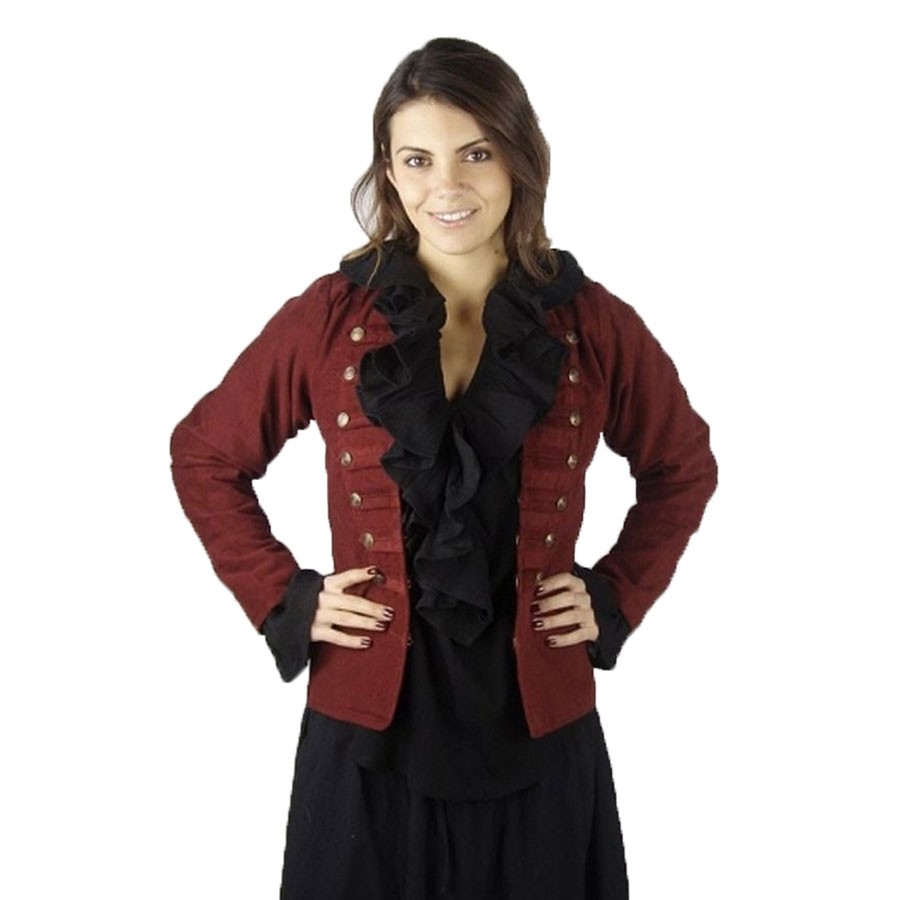 Jaqueta pirata Capitão Emilia, vermelha