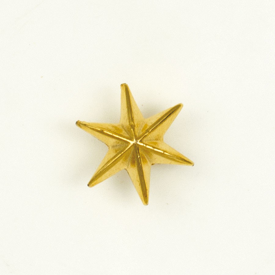 Estrela metálica de 6 pontas para uniforme