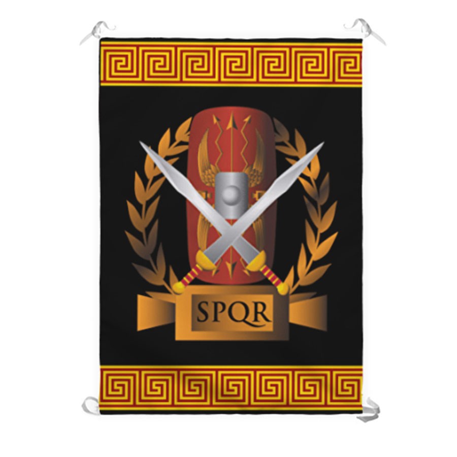 Estandarte da Legião Romana SPQR, escudo e gládio (70x100 cms.)
