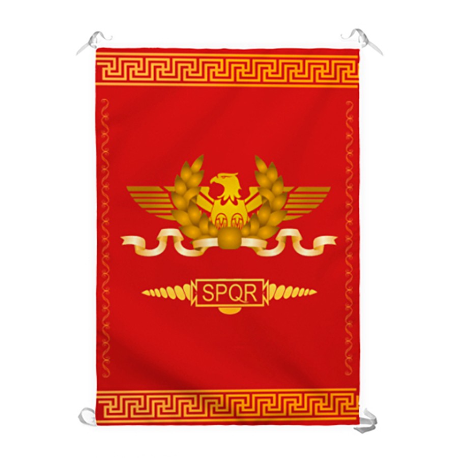 Estandarte Legião Romana SPQR, fundo vermelho (70x100 cms.)
