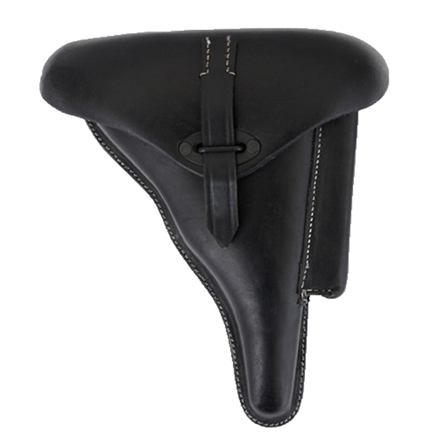 Bandoleira para pistola alemã P38, couro preto