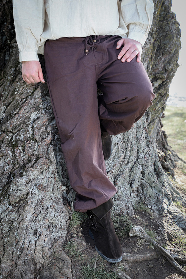 Calça medieval Gerold, cor marrom