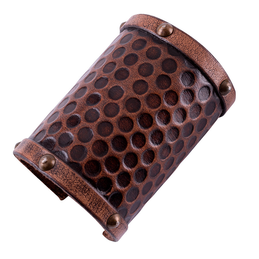 Pulseira de couro para guerreiro, 1 unidade, 10x20 cm.